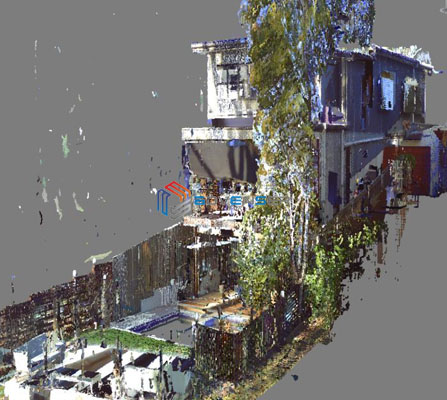 Point Cloud BIM for Multi-storied residential building and the connected landscape