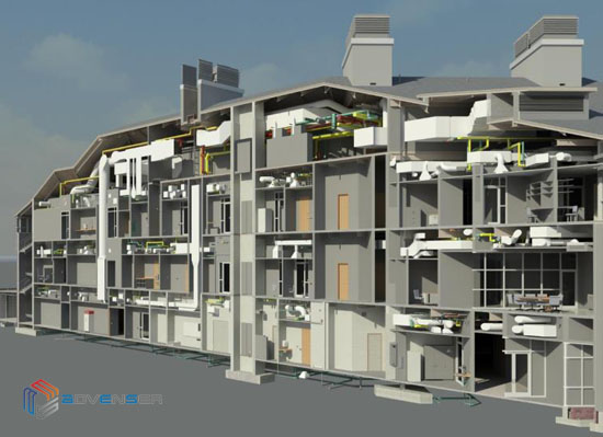 MEP BIM Services for an Commercial Building Done by Advenser