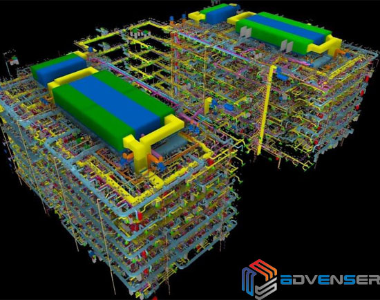 MEP BIM Services for Hospital in texas done by Advenser