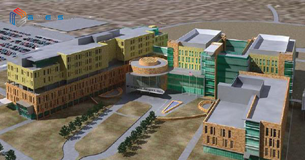 MEP BIM Services done for hospital building at El Paso, Texas by Advenser