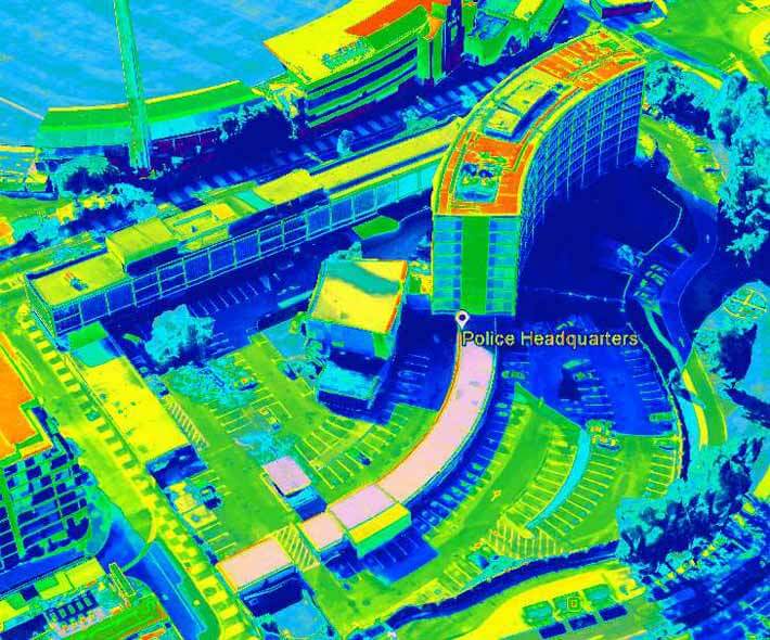 Thermal images using drones