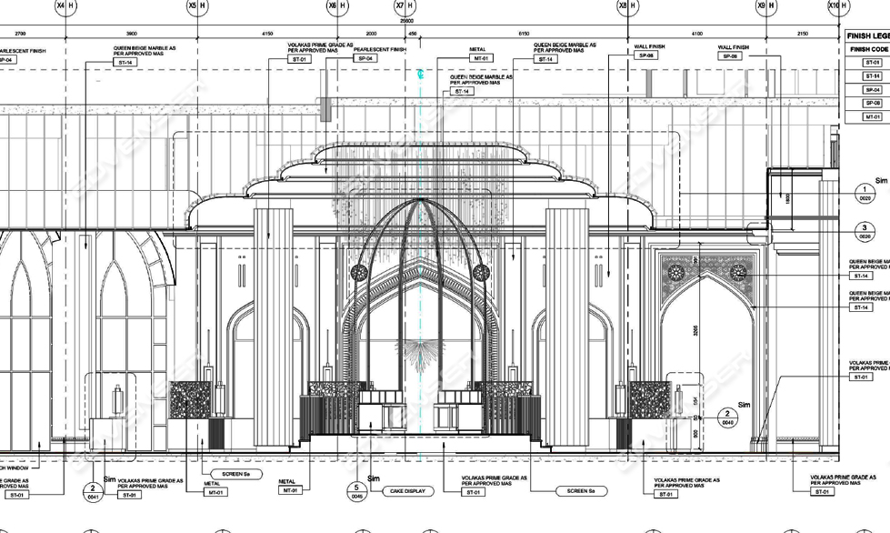 Architectural Drawing for a hotel building