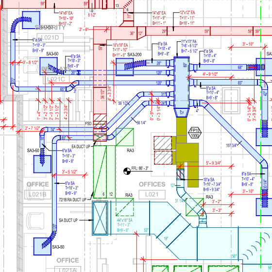 MEP/HVAC Shop Drawings Services: ductwork, plumbing, piping & more