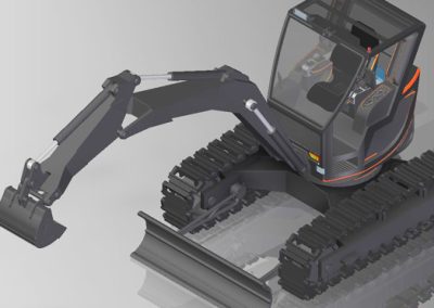 Solid modeling for an excavator