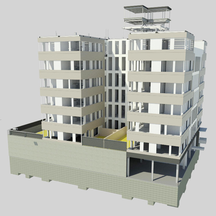 prefabrication for a commercial building