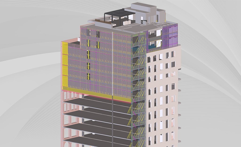 Precast panel detailing of a high rise building