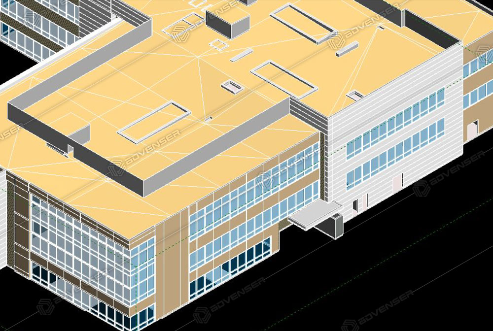 Facade BIM modeling for a multipurpose building
