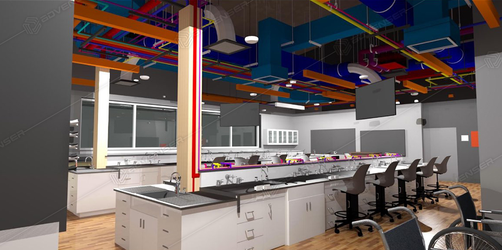  MEP BIM services for a science lab done by Advenser