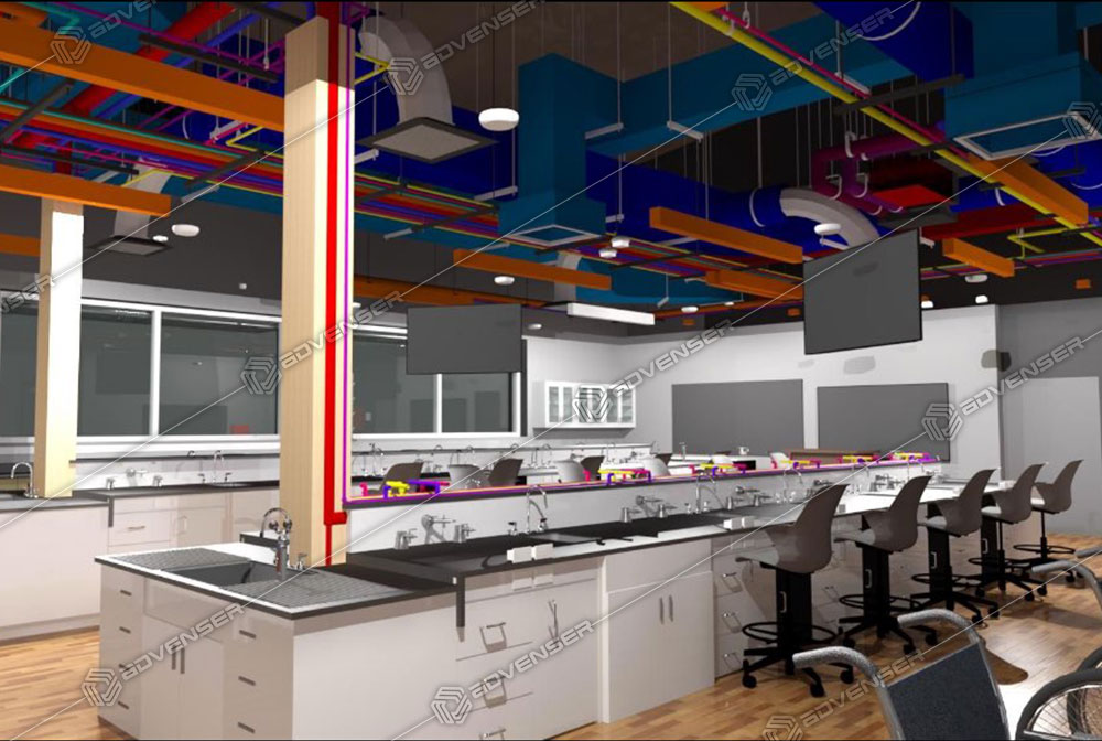 MEP BIM modeling for a science lab