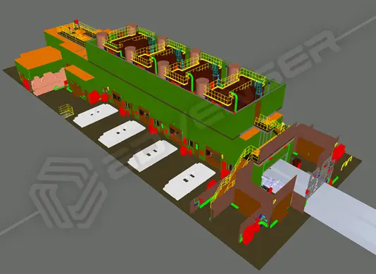 Industrial Point Cloud to BIM Modeling