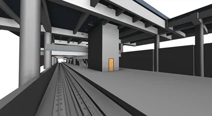 3D Model of a Train Station