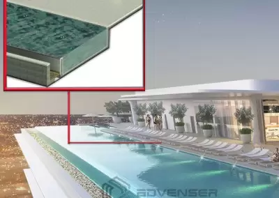 Landscape 3d modeling done for a Hotel by Advenser