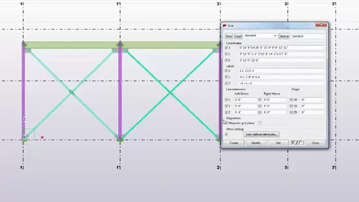 How to use Magnetic Grid Plane Property in Tekla Modeling?