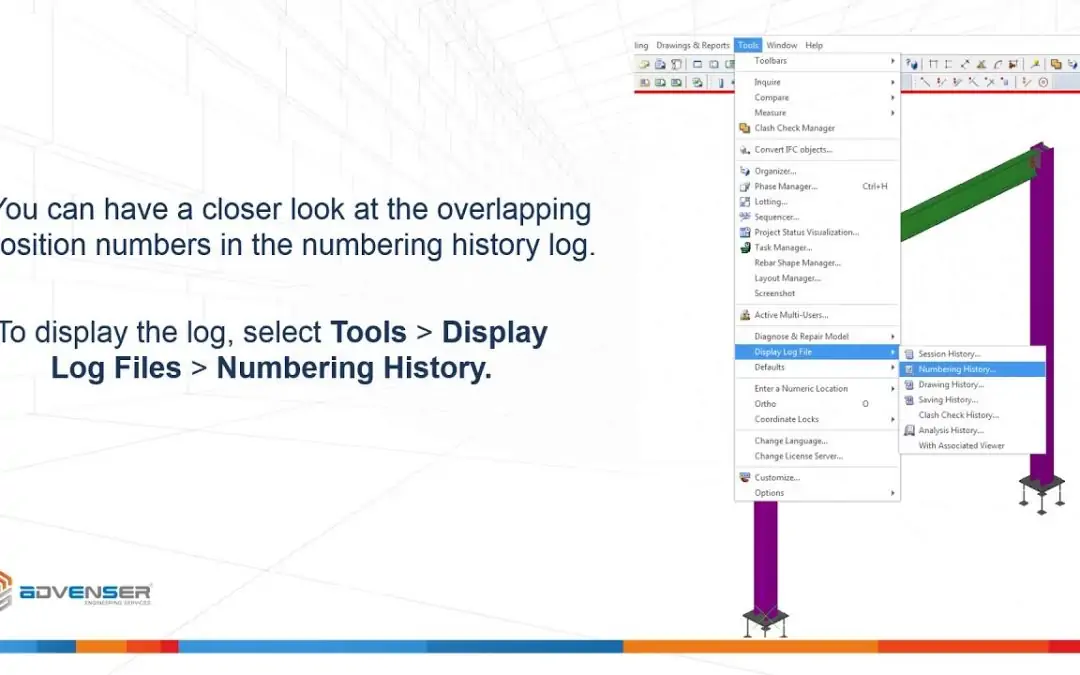 Tip to solve Overlapping Number in Tekla Model