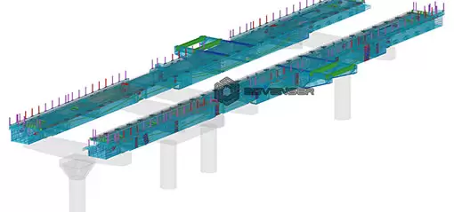 Rebar Detailing services for a bridge