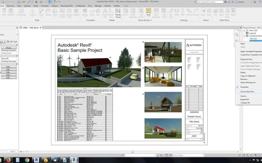 Copying schedule between different projects in Revit
