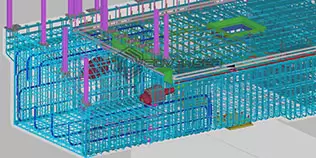 Rebar detailing of a bridge