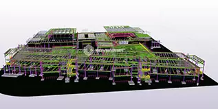 Steel detailing for a school building