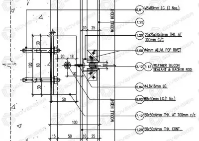 Column Vertical Cladding Detail