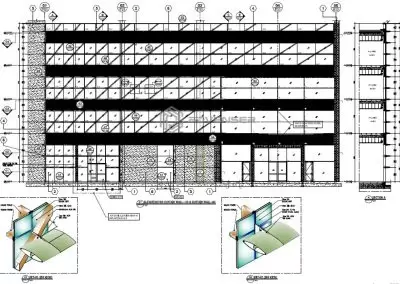 Elevation of Curtainwall