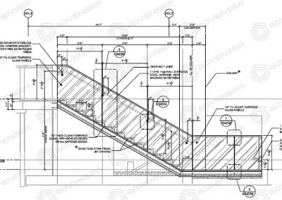 Glass Guardrail Elevation