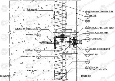 Vertical Detail of ACP Above Roof