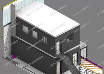 Project Sample of Architectural BIM Modeling for small part of a building