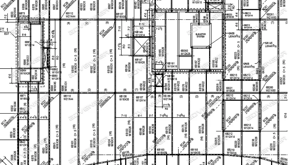 Structural steel shop drawings