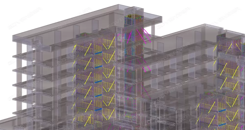 Precast panel detailing with supports