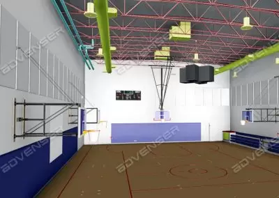 Infrastructure model for indoor stadium
