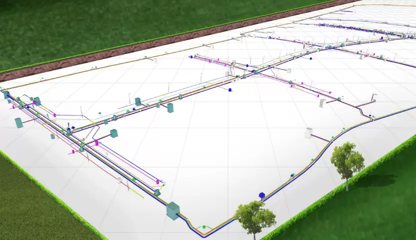 Underground modeling Utility coordination BIM model
