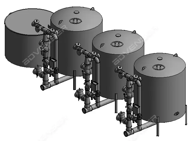 MHC parallel water softner