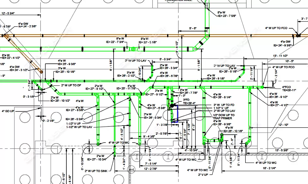 Plumbing shop drawings