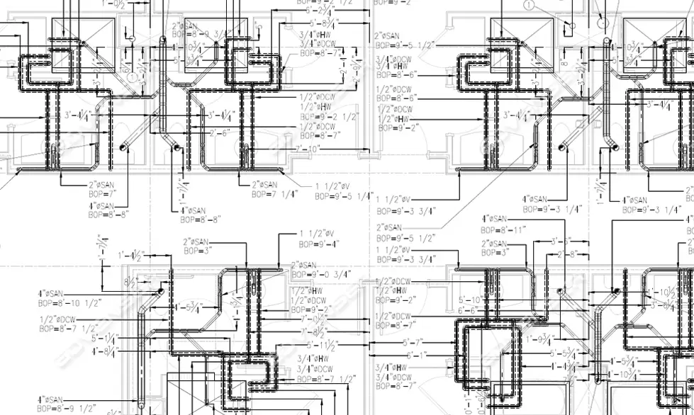 Plumbing shop drawings by Advenser