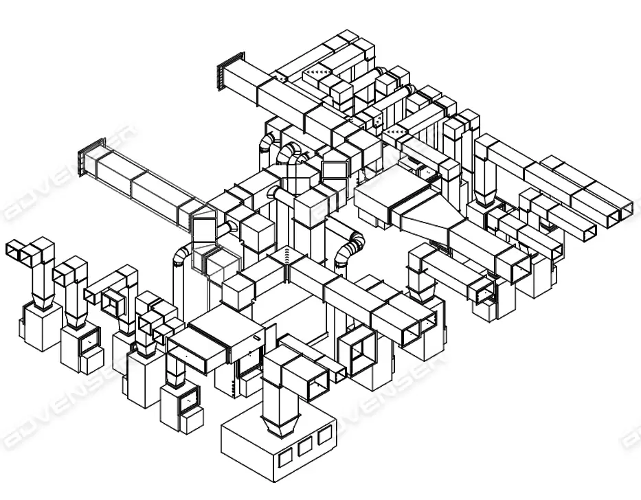 Isometric Duct drawing