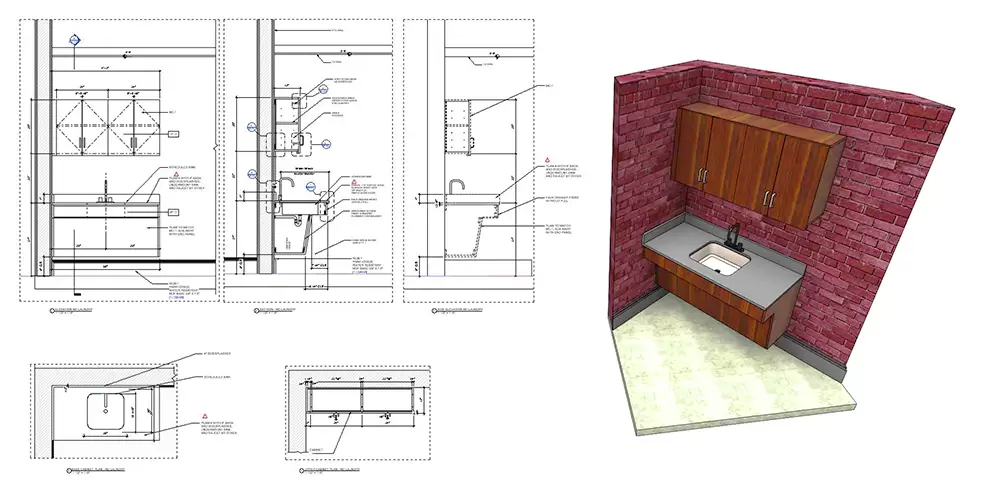 Architectural shop drawings Millwork shop drawings