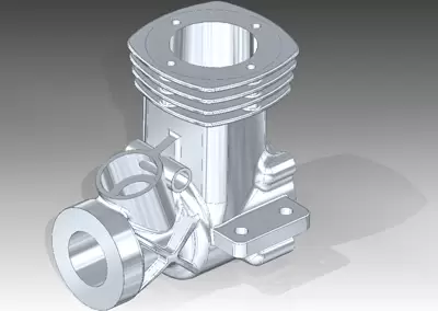 Solid model for engine case cover