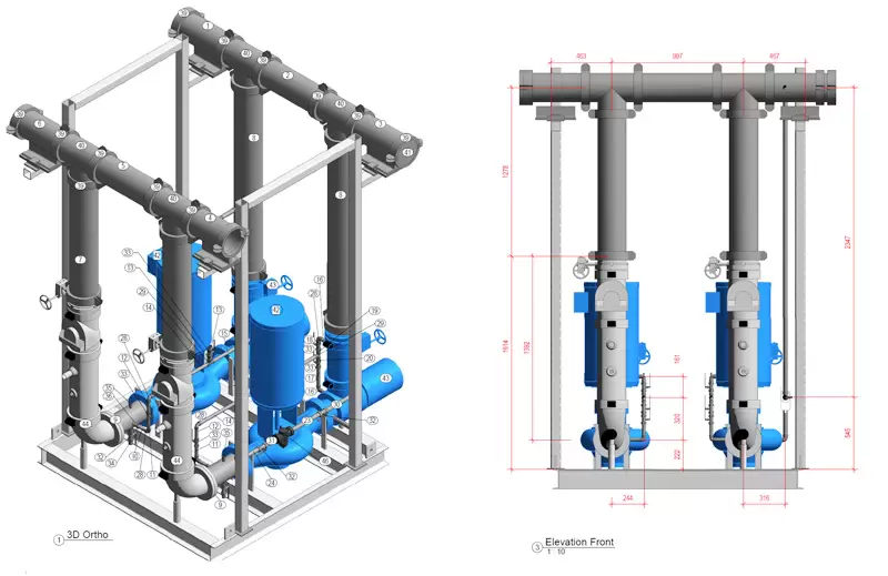 MEP prefabrication pipework