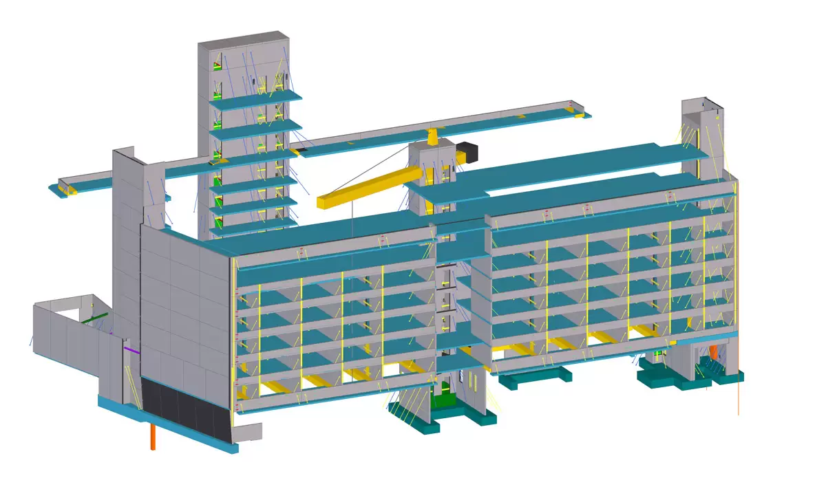 Precast panel for a building