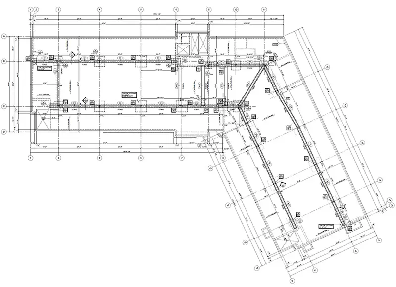 Beam and column drawings for a precast building done by Advenser