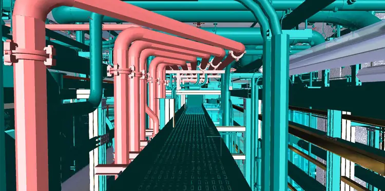 BIM 3D model for Data Center using Plant 3D software