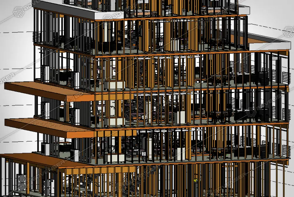 Structural BIM modeling for a commercial building