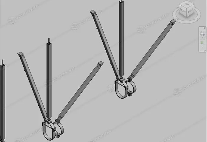 Seismic Hangers - MEP BIM Content Creation for Industrial Project
