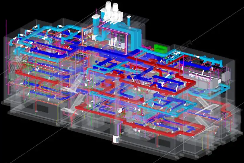 MEP 3D modeling services for a healthcare facility